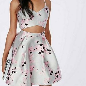 NWOT Missguided Floral Skater Dress